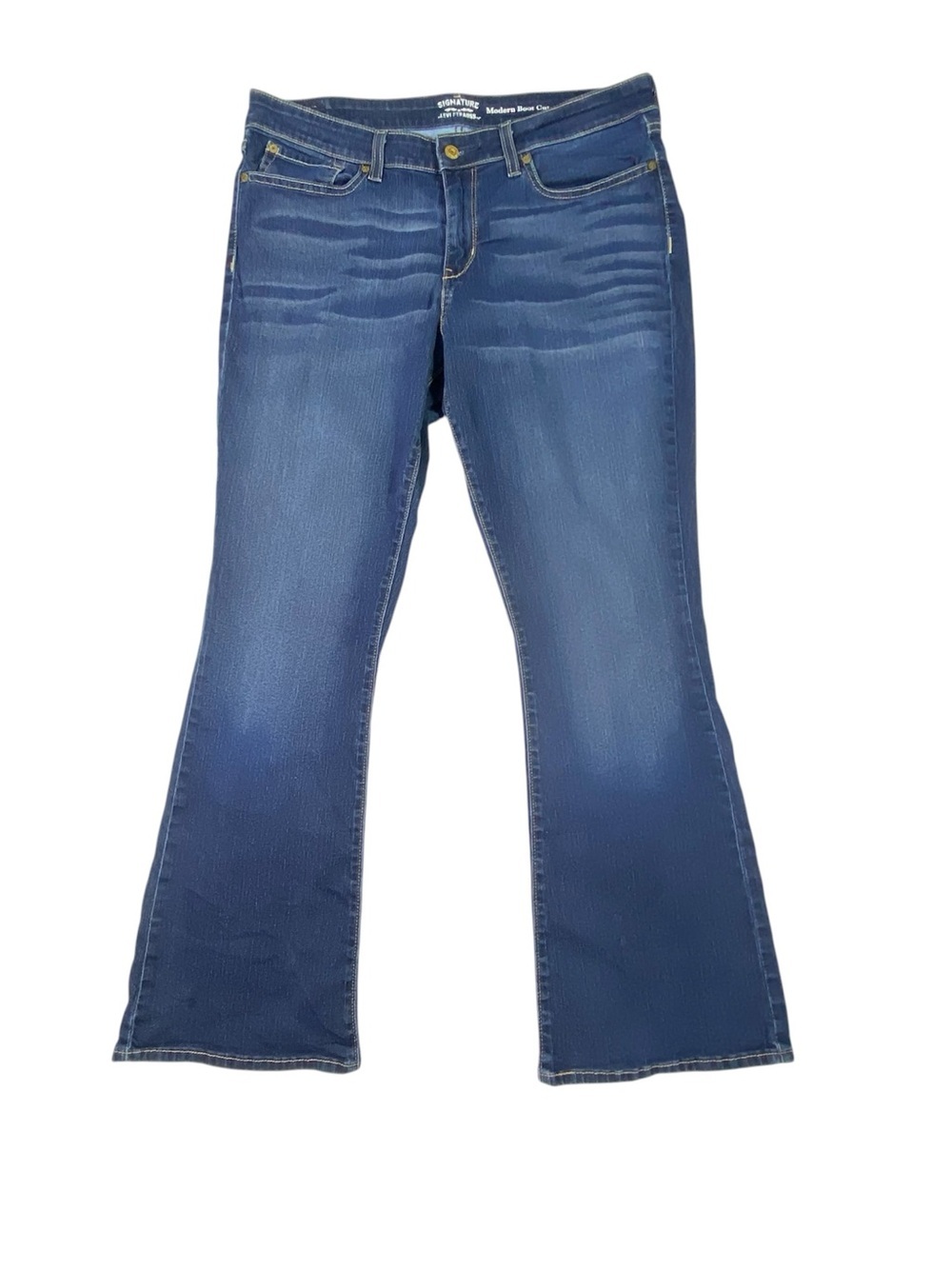 Levi's Signature Modern Bootcut Jeans Women's 16S Blue Mid Rise Stretch Denim
